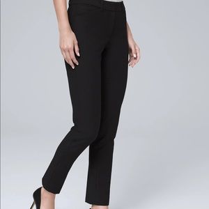 BLACK COMFORT STRETCH SLIM ANKLE WORK PANTS